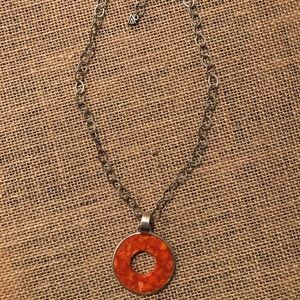 Retired Silpada Sponge Coral Sterling Necklace